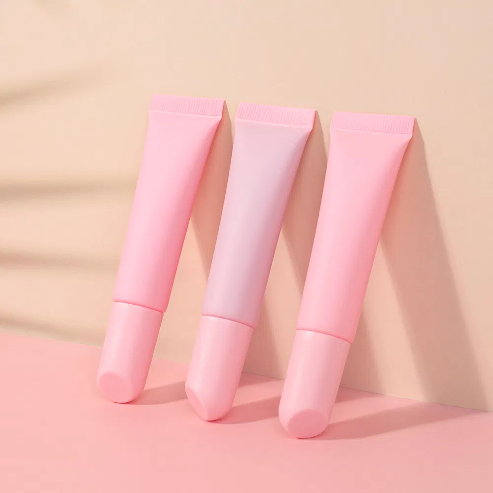 OEM Logo Pink Tube Organic Peptide Lip Oil Moisture Fruit Strawberry Lip Gloss Oil