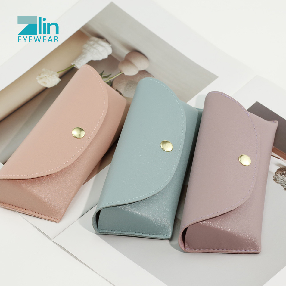 Zlin Eyewear PU Leather Optical Glasses Case Soft Sunglass Packing Colorful Sun Glass Case