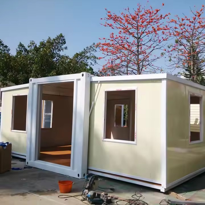 Modern Design Luxury Glass Prefabricated Modular Container Home Aluminum Frame Wooden Easy Install Prefabricated House