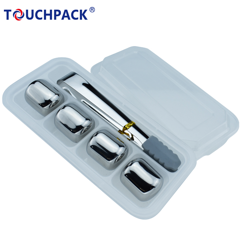 Custom Reusable Metal Ice Cube for Wine Whiskey Pack of 4