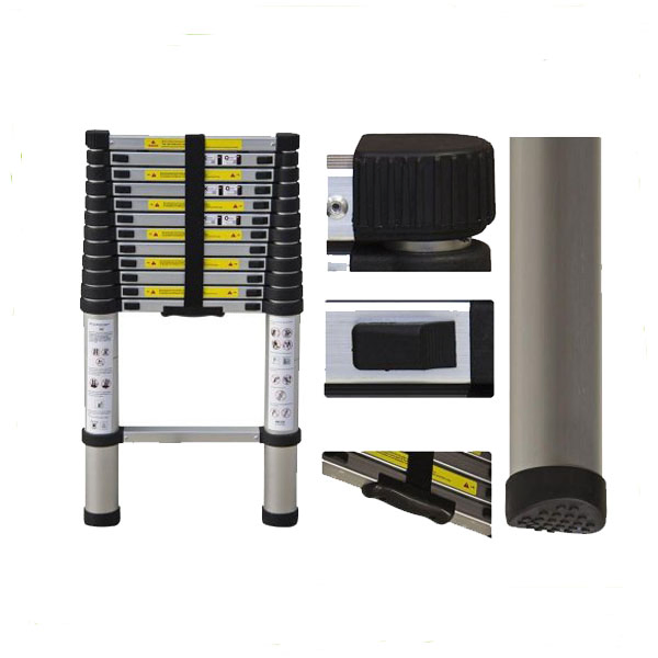Aluminum Telescopic Ladder with En 131 Standard, Portable Ladder
