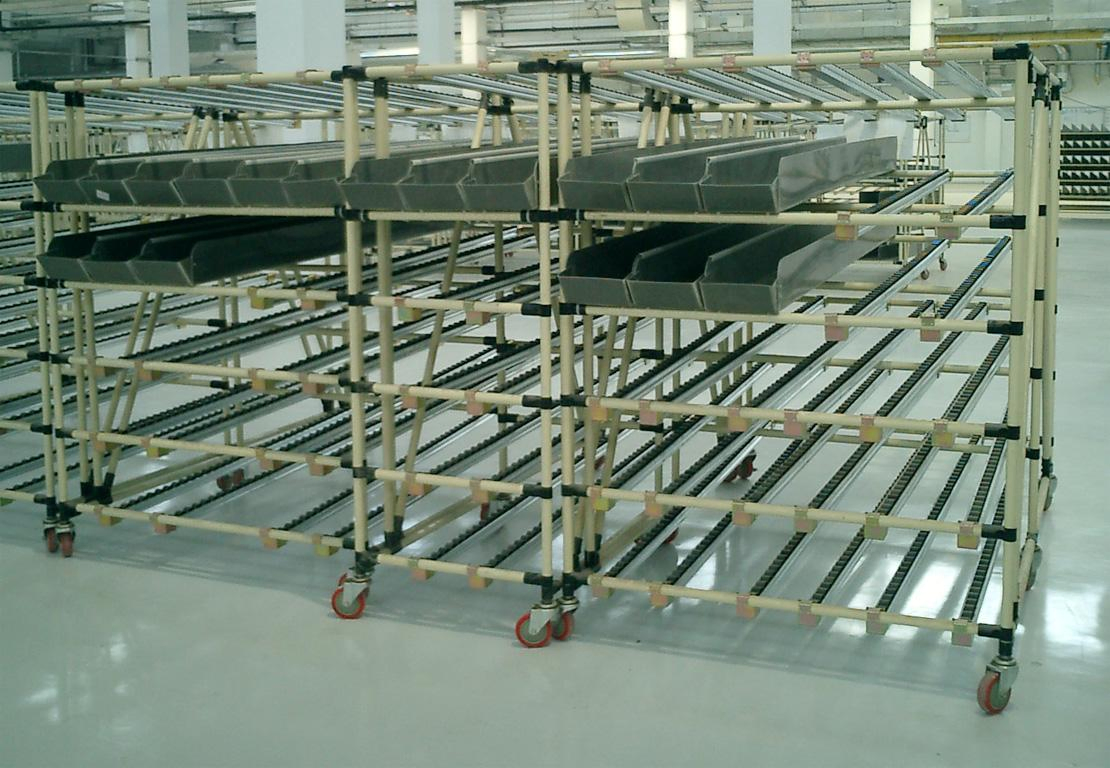 Yusi Industrial Custom Design Aluminum Flow Rack Storage Shelf