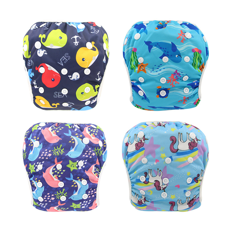 Large-Sized Baby Swimming Trunks, Washable Swimming Trunks for Boys and Girls, Adjustable Leak-Proof Trunks