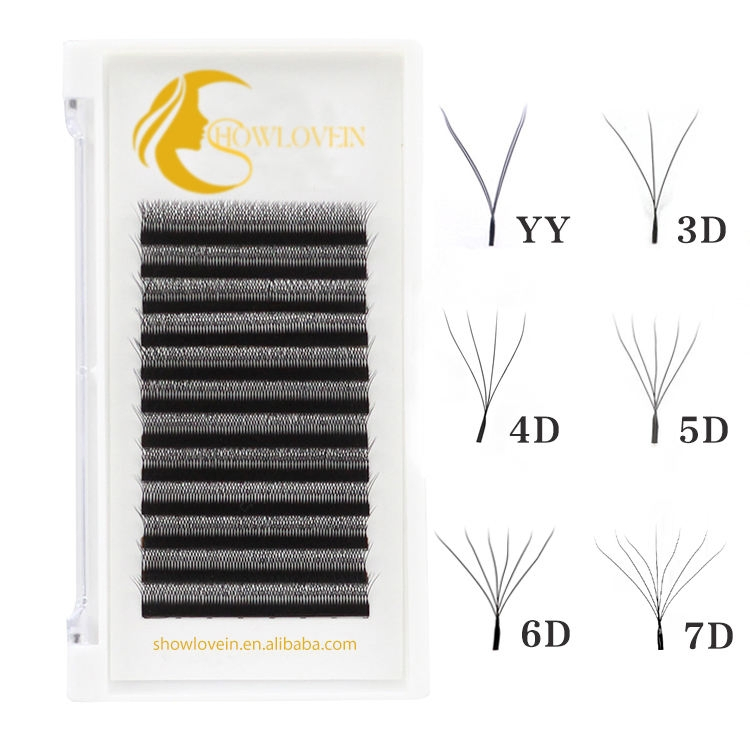 0.07mm 3D 4D 5D Clover Lashes 6D 7D 8d W Shape 8-15mm Clover Eyelashes