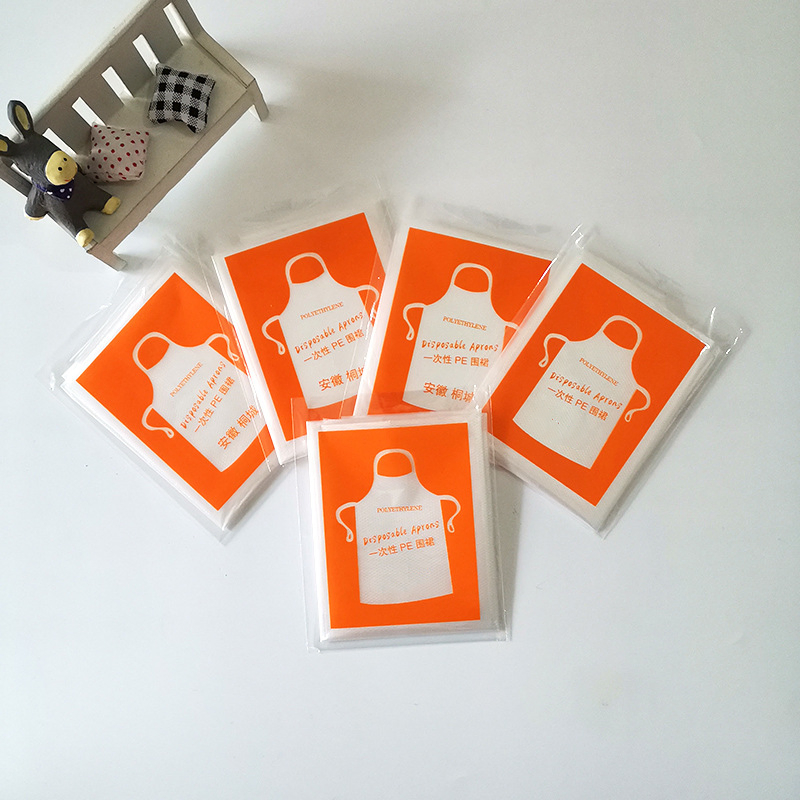 Durable Very Strong No Sleeves Disposable HDPE LDPE Plastic PE Apron for Cleaning