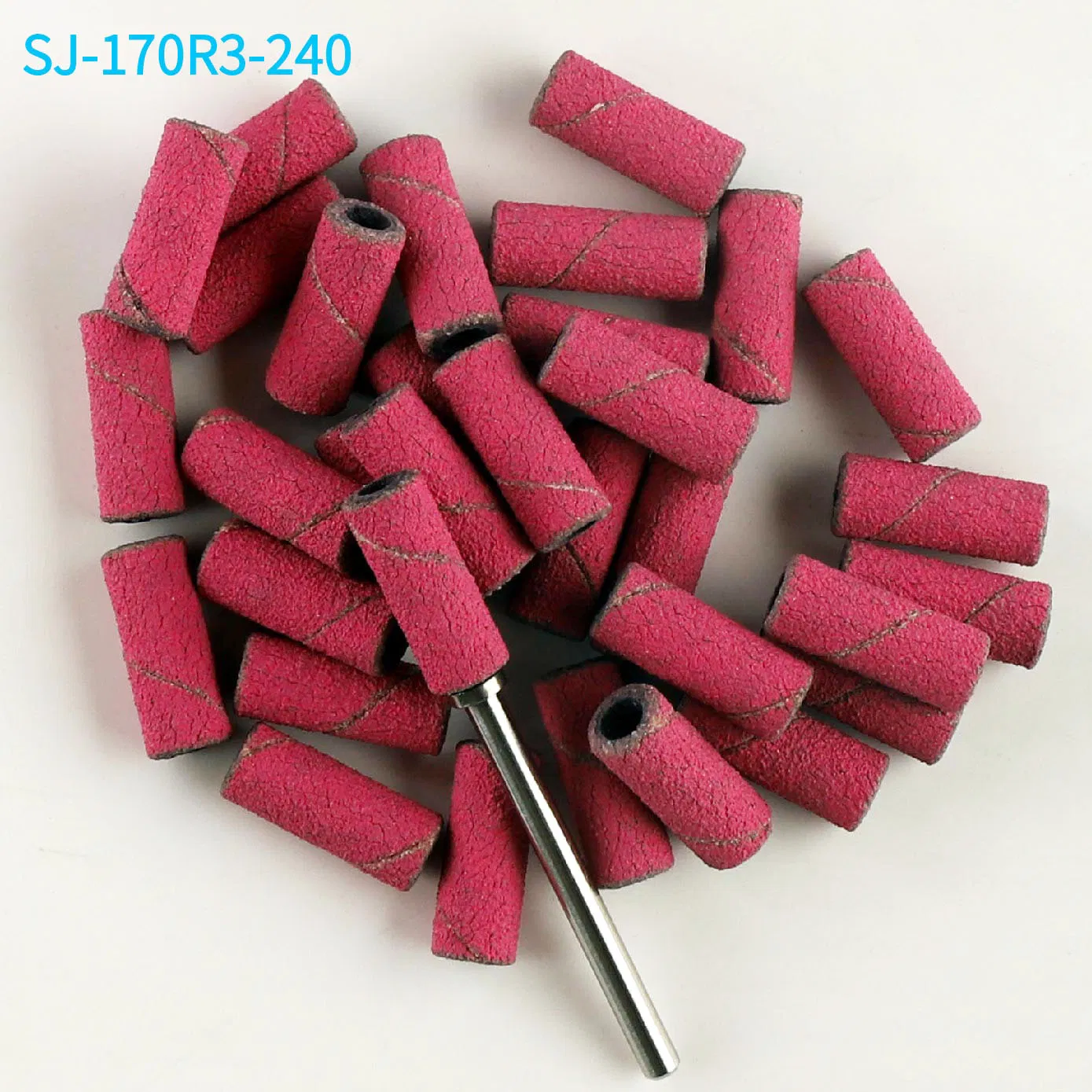Jicrade Professional Quality 3mm Red Abrasive Small Mini Nail Sanding Band