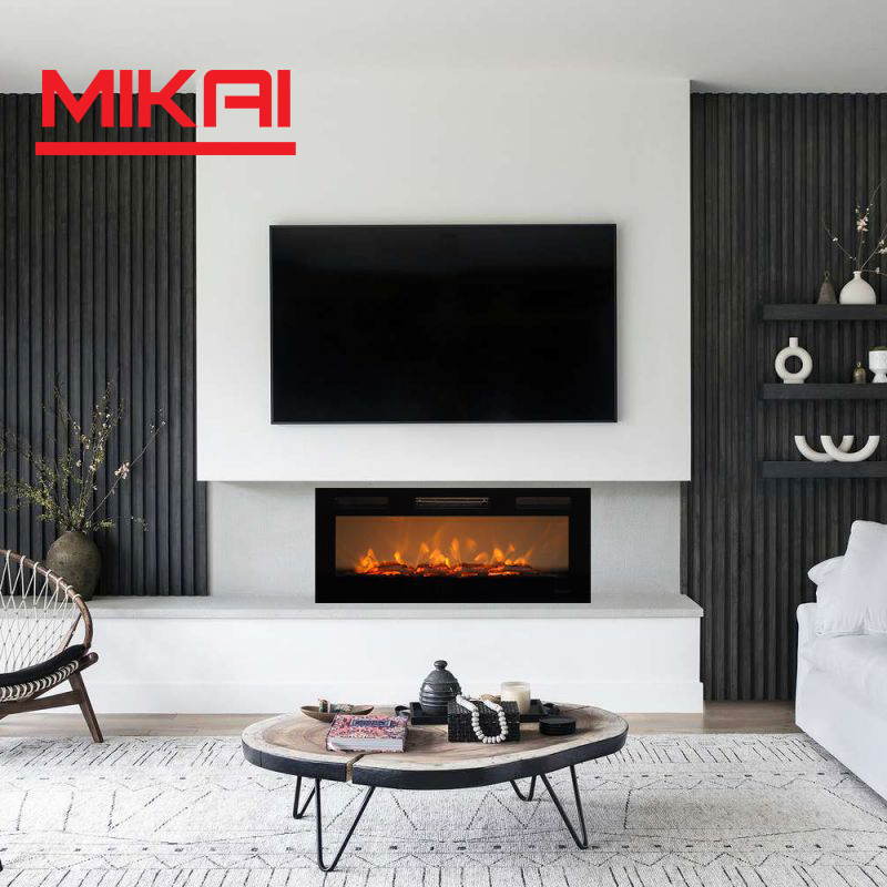1.4m Length Indoor Wall Mounted Decorative LED Fireplace Steam Electric Fireplace