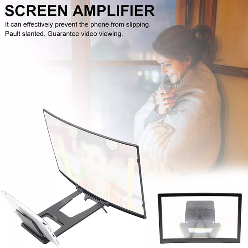 New 12inches Mobile Phone Screen Magnifier Private Design 3D Curved Screen Amplifier