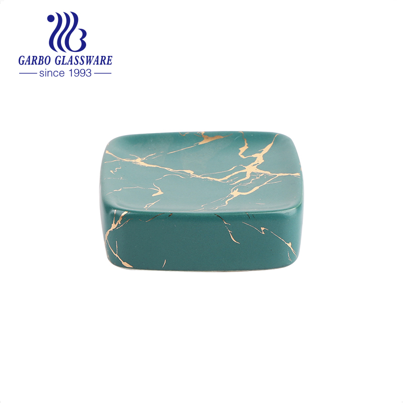 Promotion Porcelain Bathroom Sets Ceramic Liquid Shampoo Shower Gel Dispenser with Metal Lid