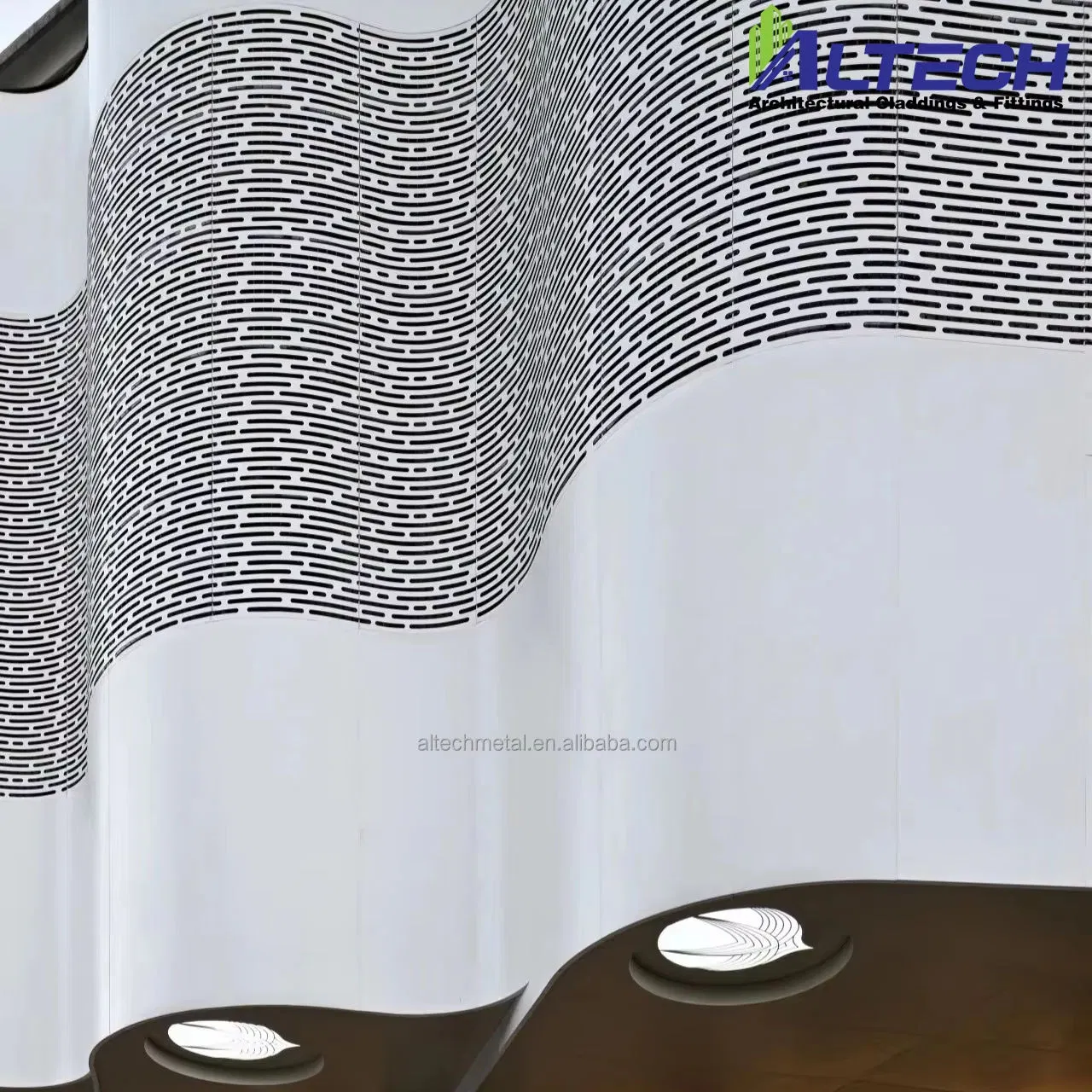 High Quality Modern Design Curved Exterior Wall Decoration Metal Facade Curtain Aluminum Wall/Ceilingpanel Solid Aluminum