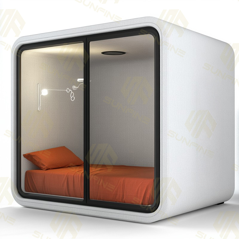 Outdoor Modern Soundproof Glass Multi-Functional Telephone Booth Mobile Office Pod