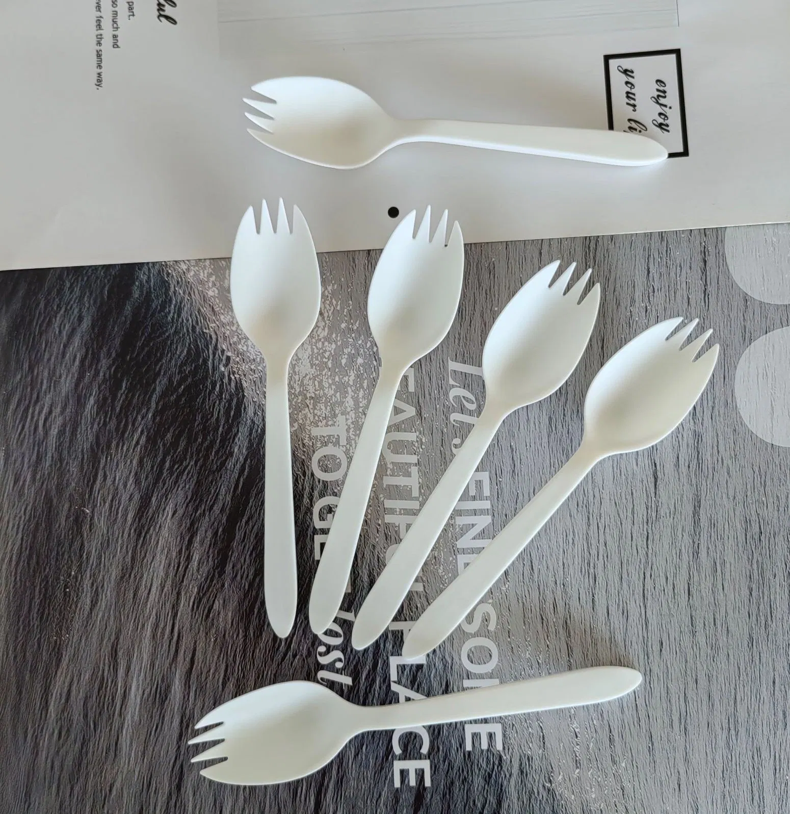Food Grade 100% Compostable Disposable Cpla Eco Friendly Cutlery Kit with Knife Fork Spoon
