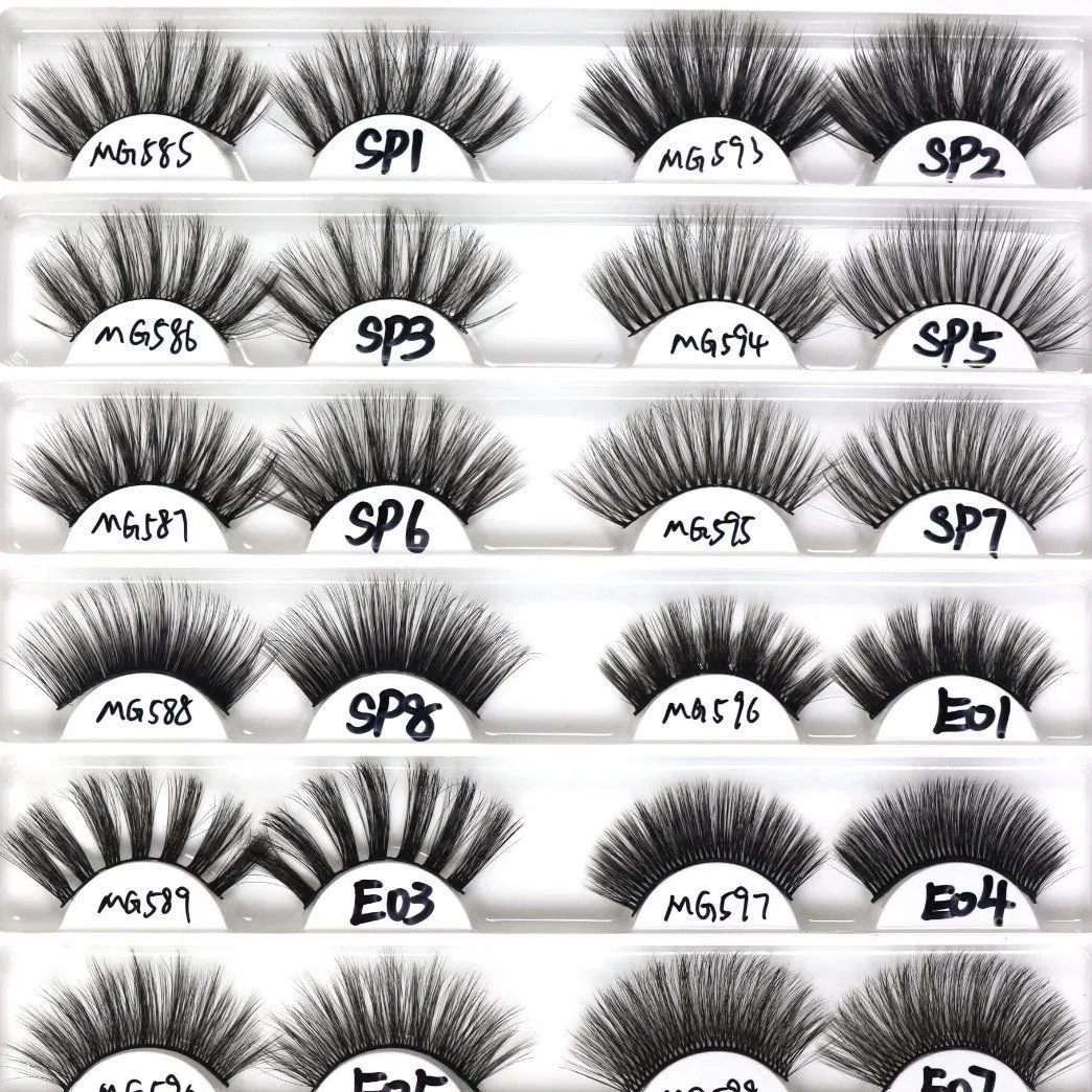 Fluffy Long Lasting Cheap Eyelash ODM OEM Cat Eye Wispy Volume Lashes Strip Natural Style Faux Mink Eyelashes