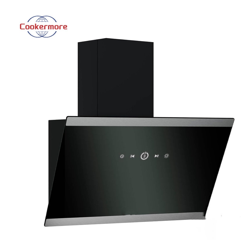 Smooth Tempered Glass Touch Screen Kitchen Appliances Range Hood