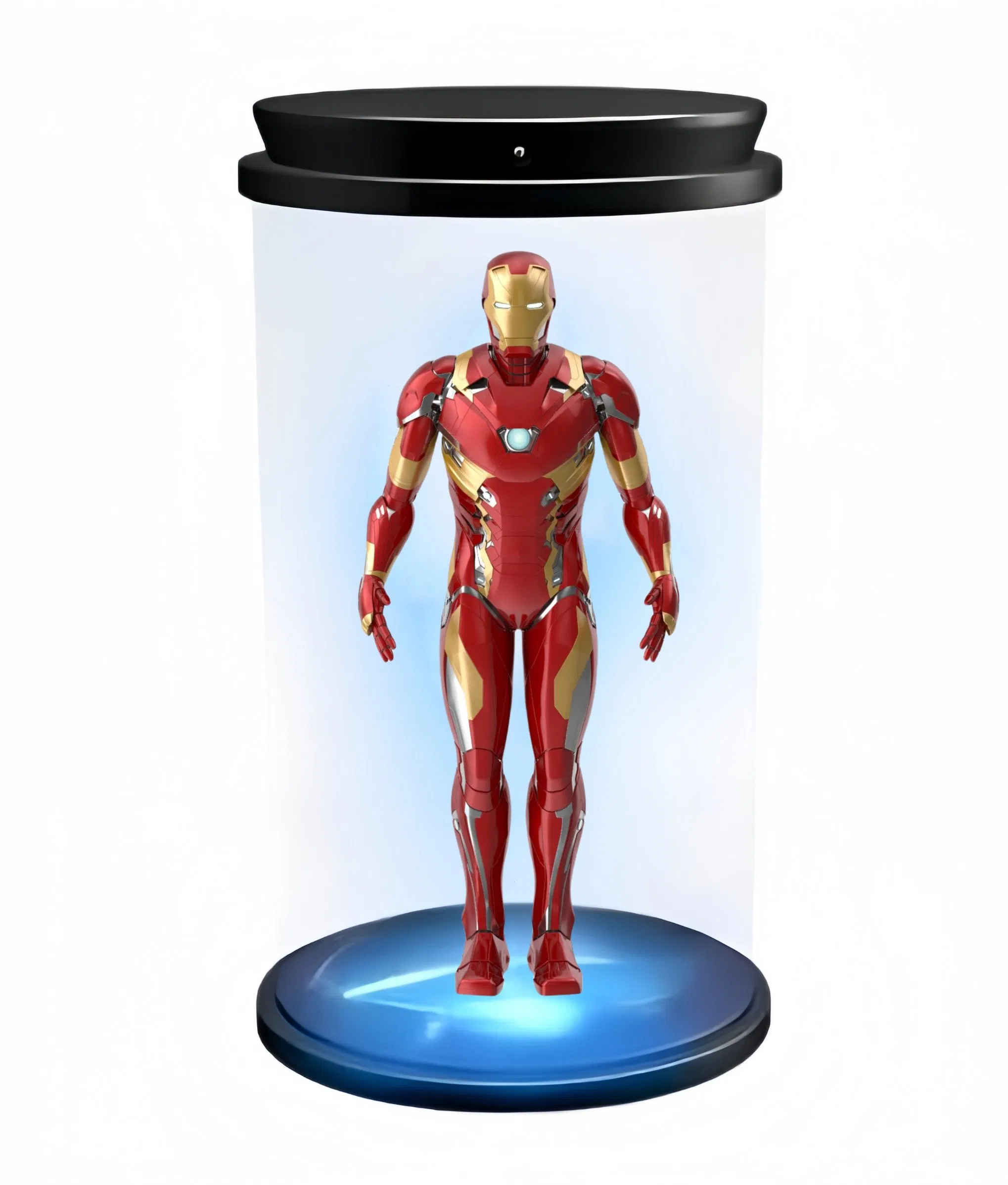 Kinomo 21.5 Inches 3D Hologram Cylinder Transparent Screen Interactive Holograms Holotube Hologram Splicing Cylindrical