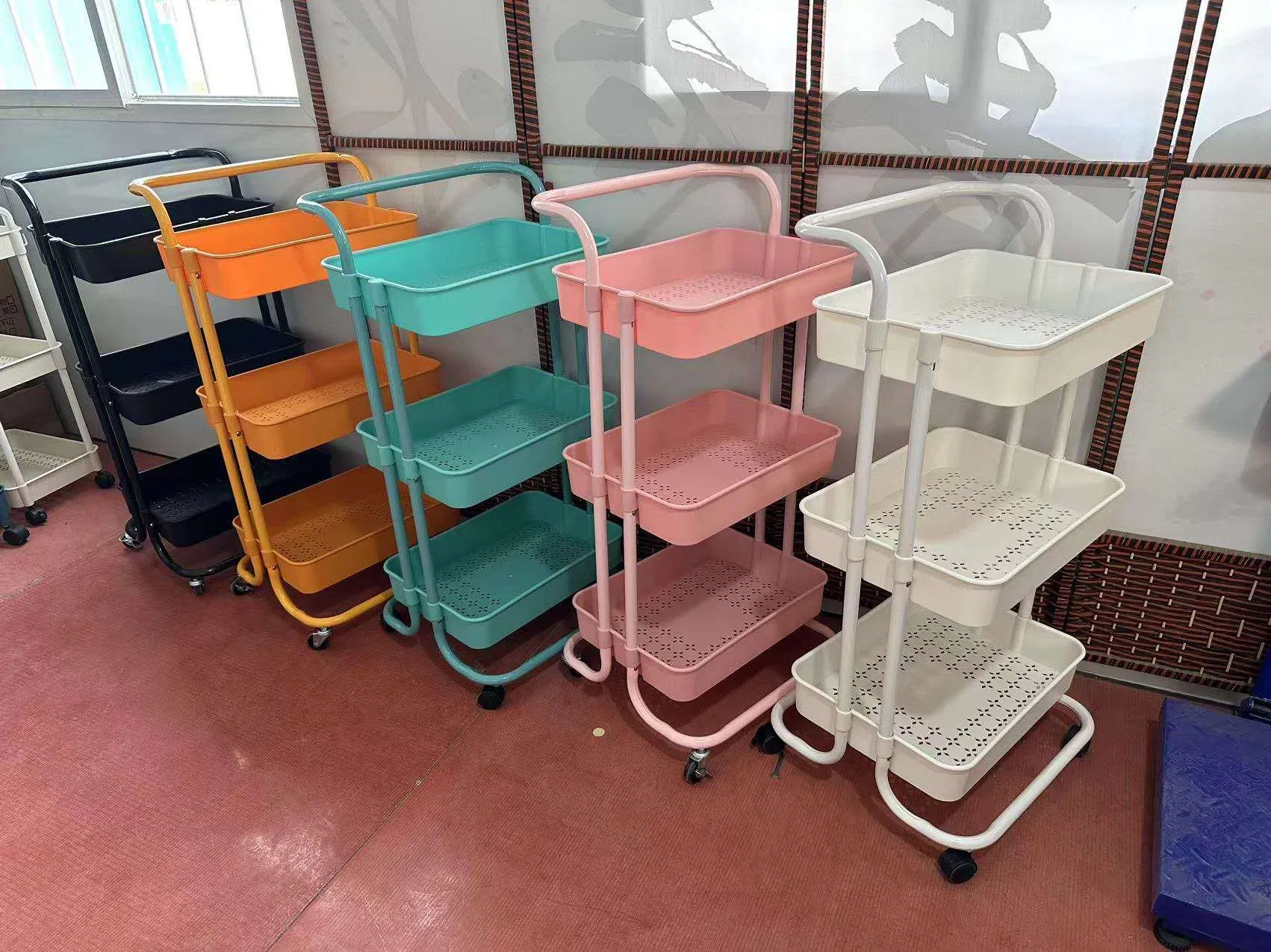Foldable Storage Rack 3-Tier Trolley for Travel Camping Gear Storage