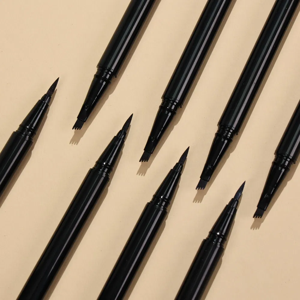 Hot Sale 4 Forked Liquid Eyeliner Wholesale Ultra-Fine Waterproof Long Lasting Wild Dark Brown Eyebrow Pencil Set