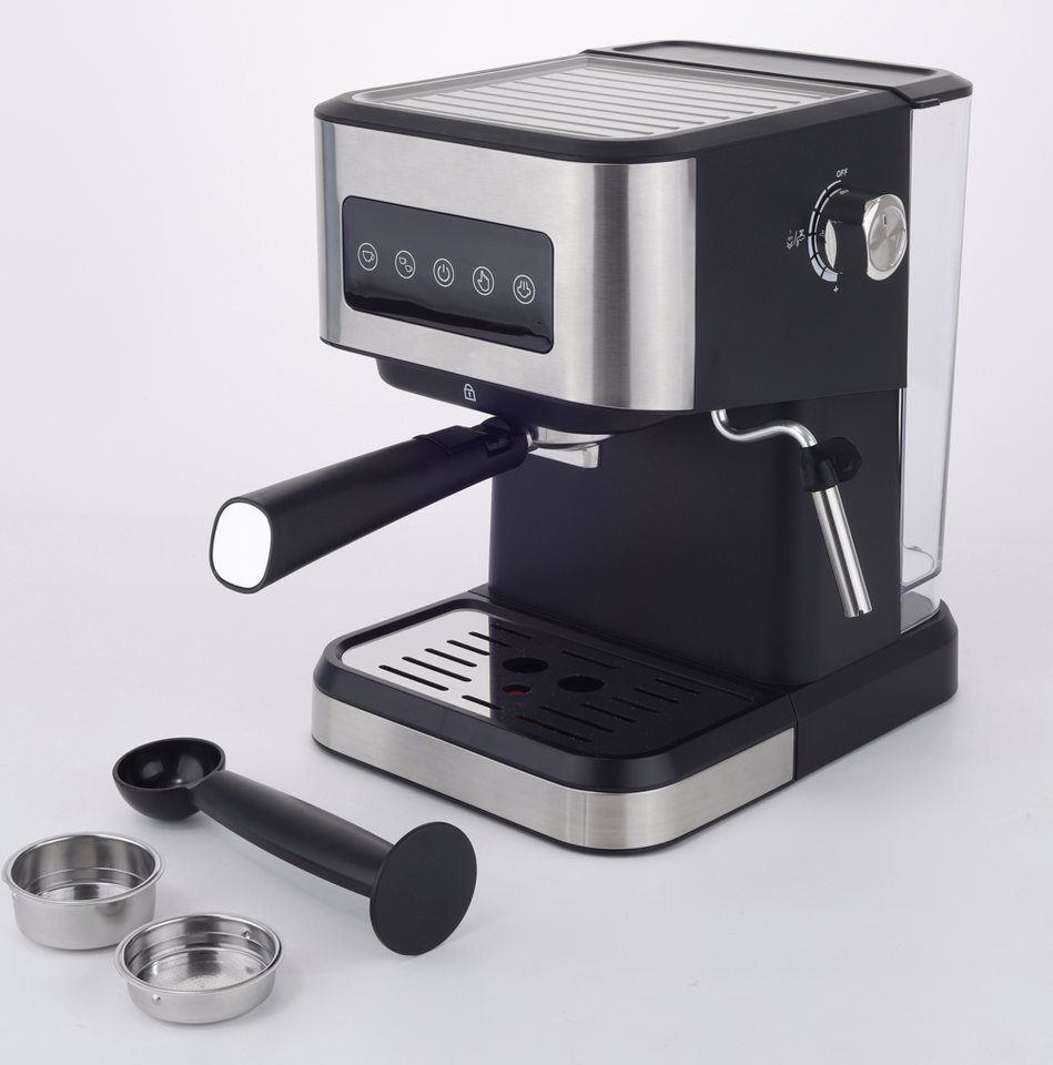 Espresso Coffee Machine Milk Frother Digital Touch Screen 15 Bar Italian Pump Pressure Espresso Cappuccino Coffee Machine