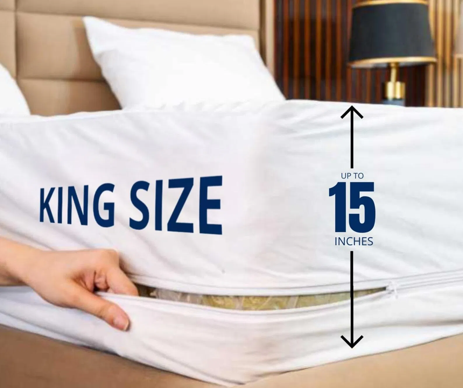 Zippered Mattress Encasement, Bed Bug Proof, Customer Size, Breathable, Antiallergic Waterproo Cover for Hotel