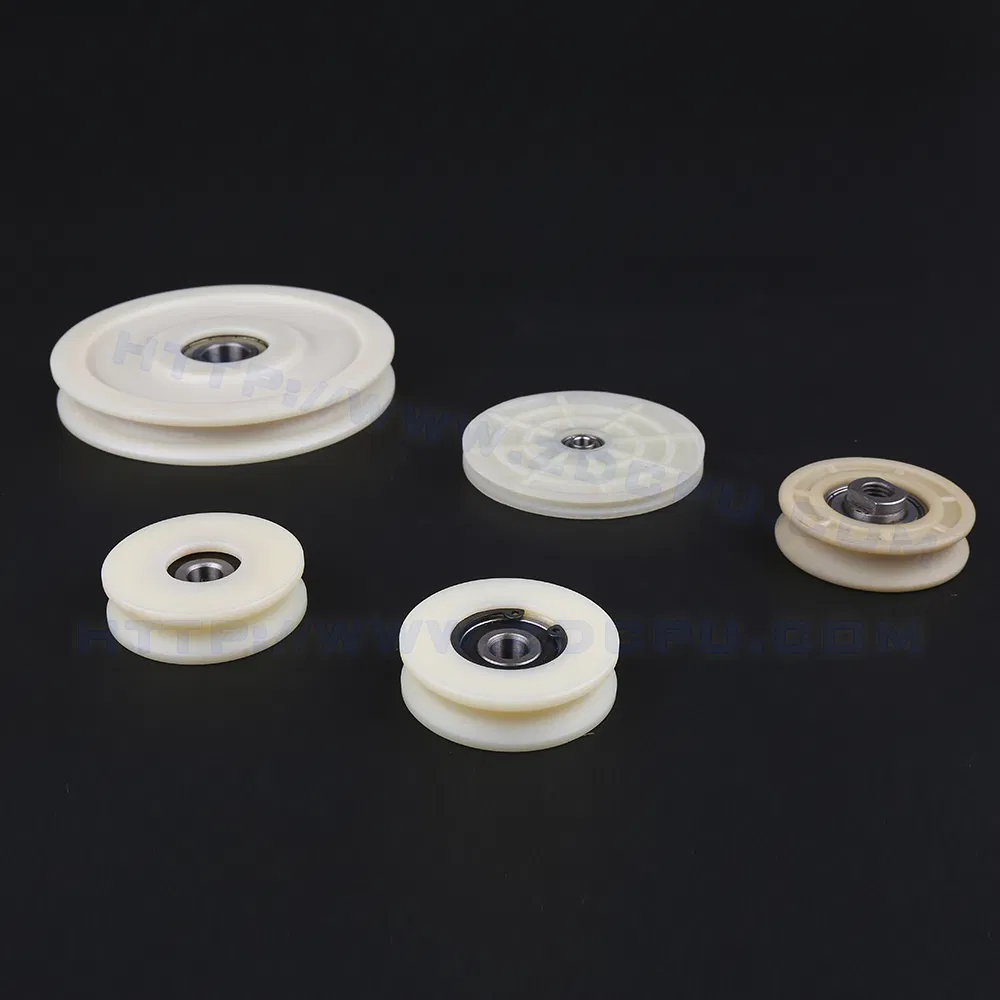 Colorful Practical Plastic Nylon Guide Pulley Wheel / POM Bearing Sheave Pulley
