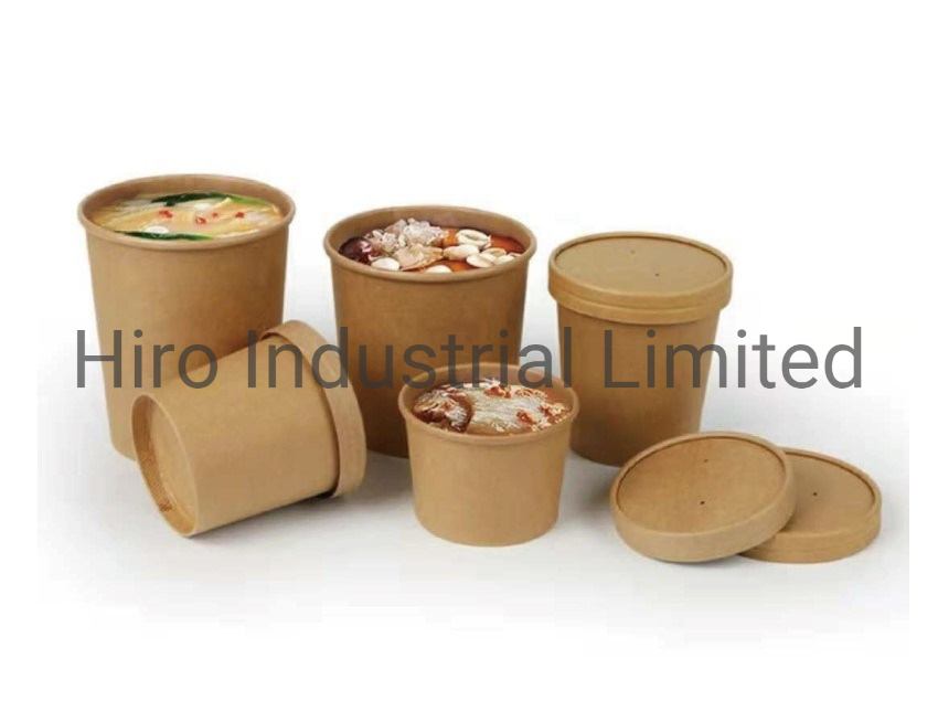 Food Grade Oil Resistance Disposable Paper Bowl for Salad Soup