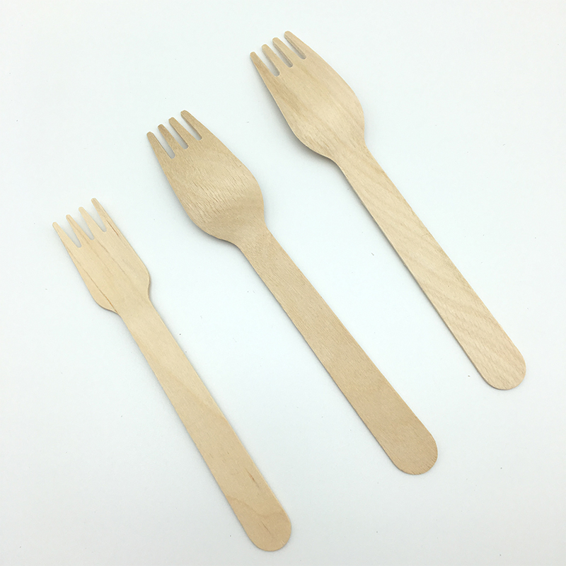 Hot Sale 160mm Disposable Wooden Fork Eco-Friendly Cutlery