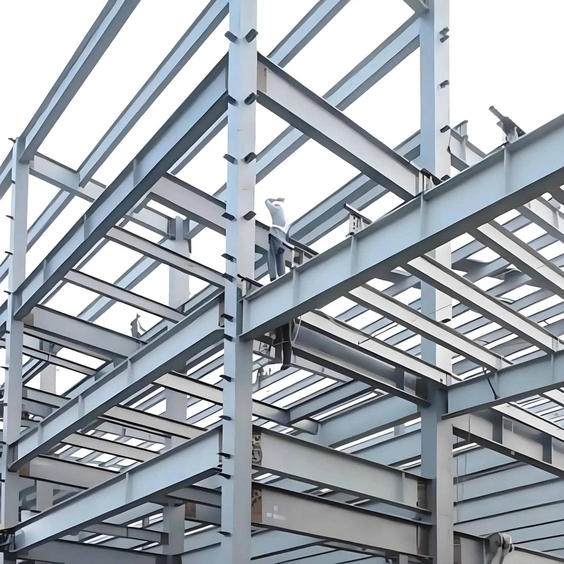 Heavy Duty Steel Construction Structural Support Systems for Multi-Story Parking Garages and Vehicle Storage Facility Buildings