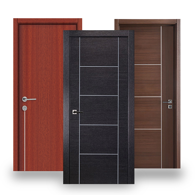 New Design House Hotel Interior Room Wood Door Bedroom Flush PVC Wooden Doors for Sale