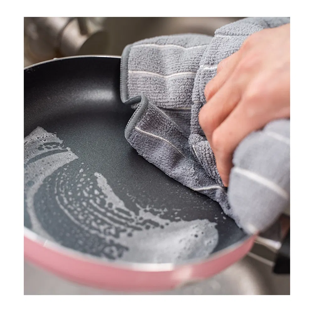 Customized Aamzon High Quality Soft Microfiber Cleaning Cloth Good Absorbent Colourful Terry Cleaning Towel