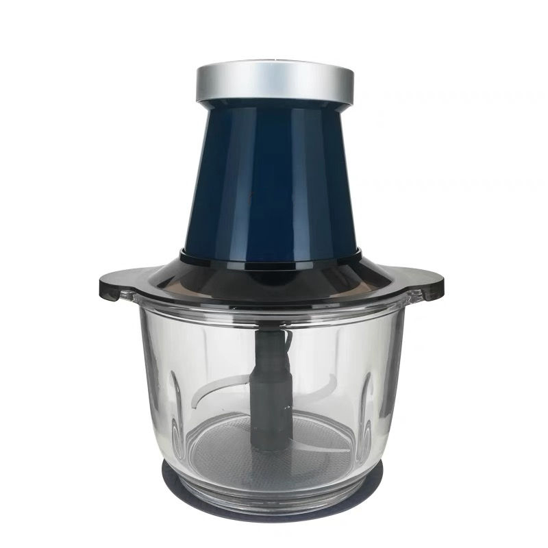 2L Glass Bowl Grinder for Meat Vegetables Fruits Nuts, Electric Chopper Processor