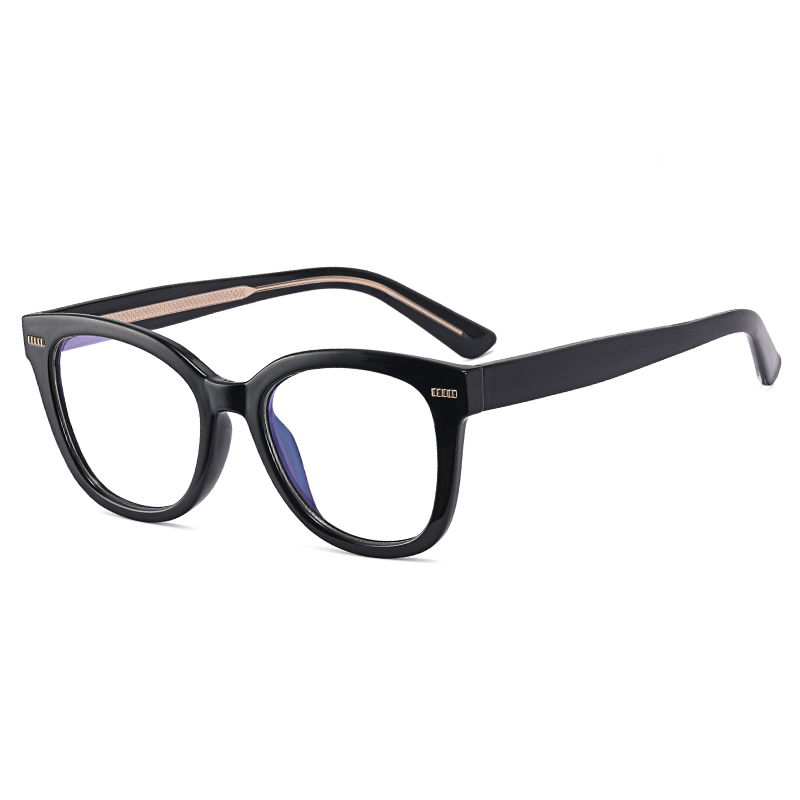 Fashion Contrast Color Tr90 Square Frame Computer Eyeglasses Blue Light Blocking Eyewear