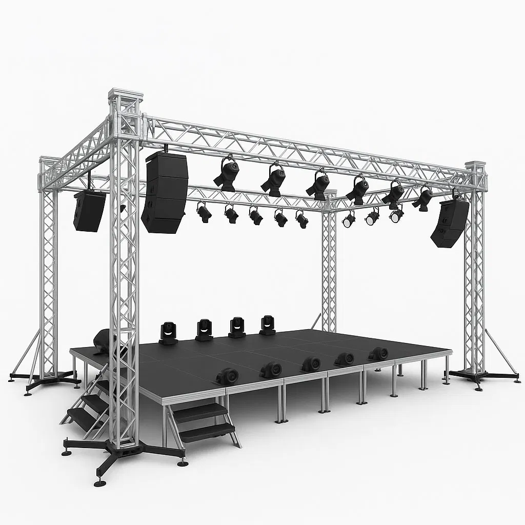 High-Impact Aluminum DJ Truss Stage for EDM Festival Stage Platform Deck
