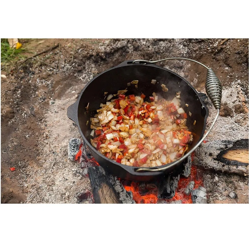 Чугунный казан для костра с крышкой, 4.5 л