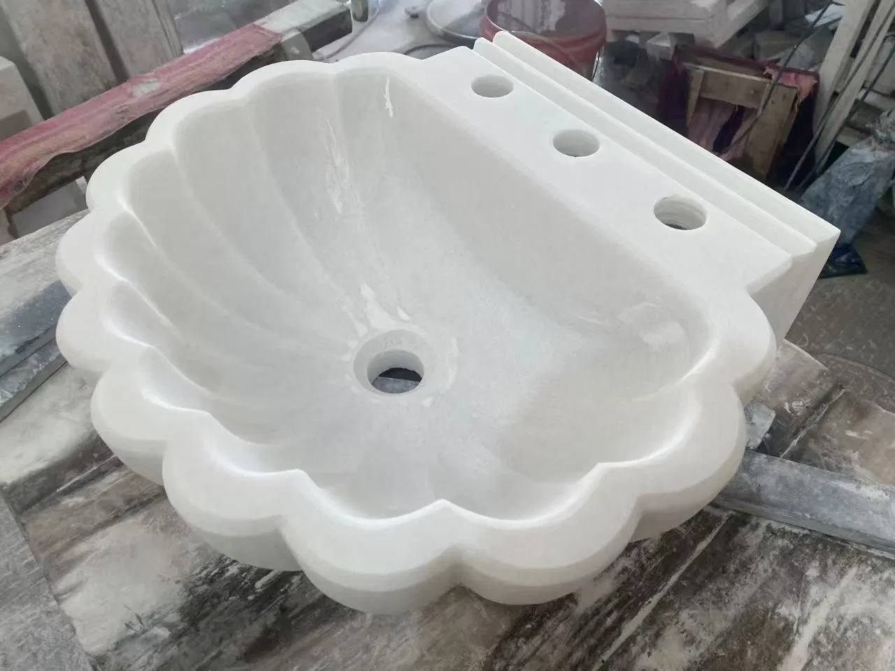 Natural Marble Stone Round Recidence Home and Hotel Project Wash Basin Sink