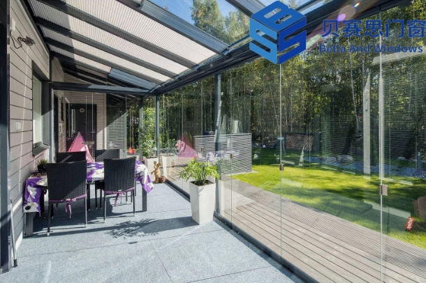 20+ Years Chinese Manufacturer High Quality Prefabricated Aluminum Alloy Greenhouse Beautiful Garden Sunroom with Large Panel Glass