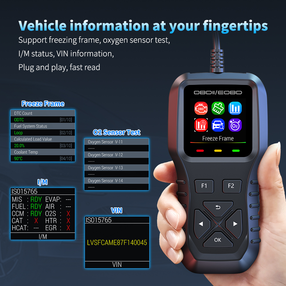 Диагностический сканер автомобильный OBD2 K1
