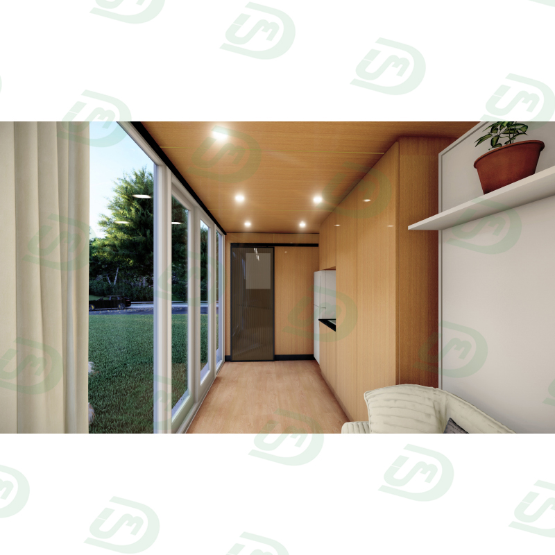 Two Units Into One No Need Installation Aluminum Wall Luxruy Apple Cabin House