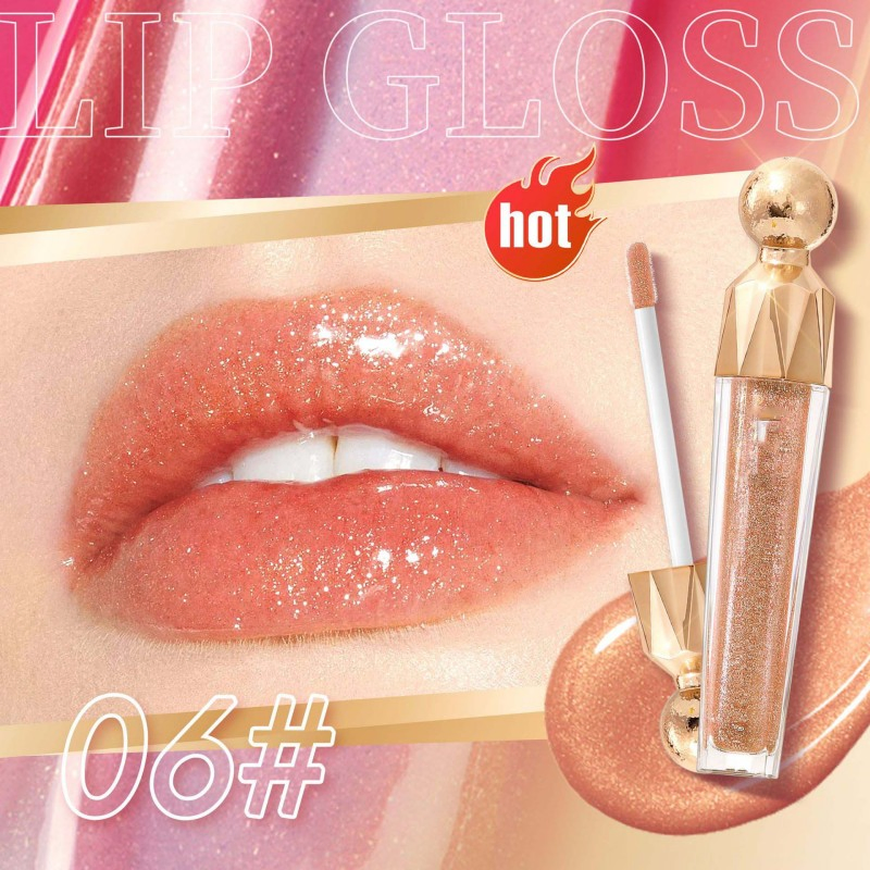 Wholesale Lip Gloss with LED Light and Mirror Private Label Lipstick Liquid Shiny Colors Lipgloss