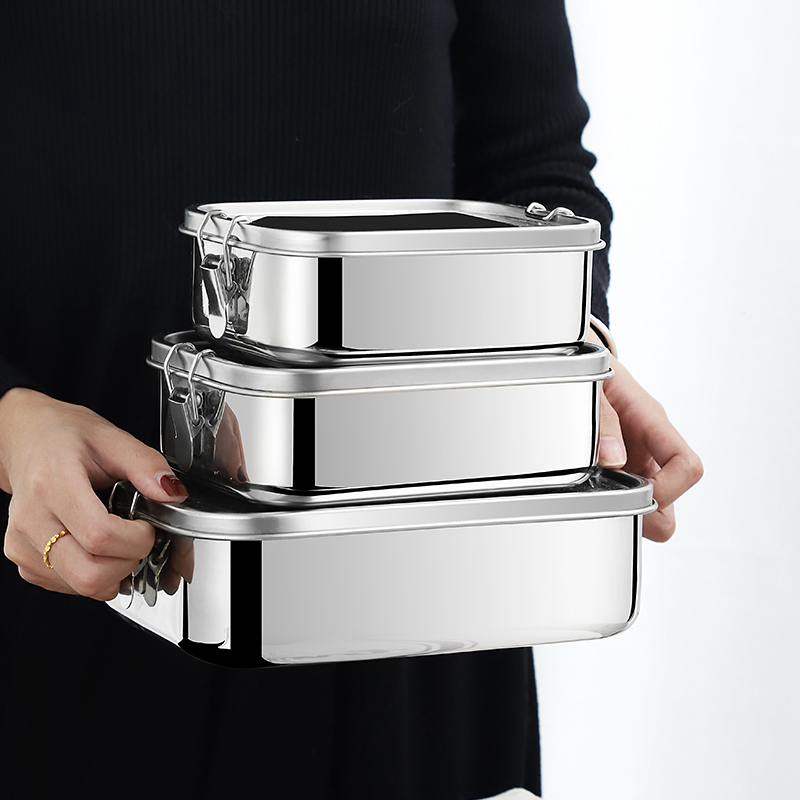Odor-Resistant Stainless Steel Lunch Box Easy-Clean Fresh-Keeping Container