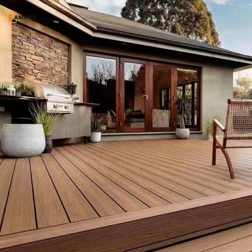 Outdoor Wood Texture Exterior ASA WPC Co-Extruded Composite Decking