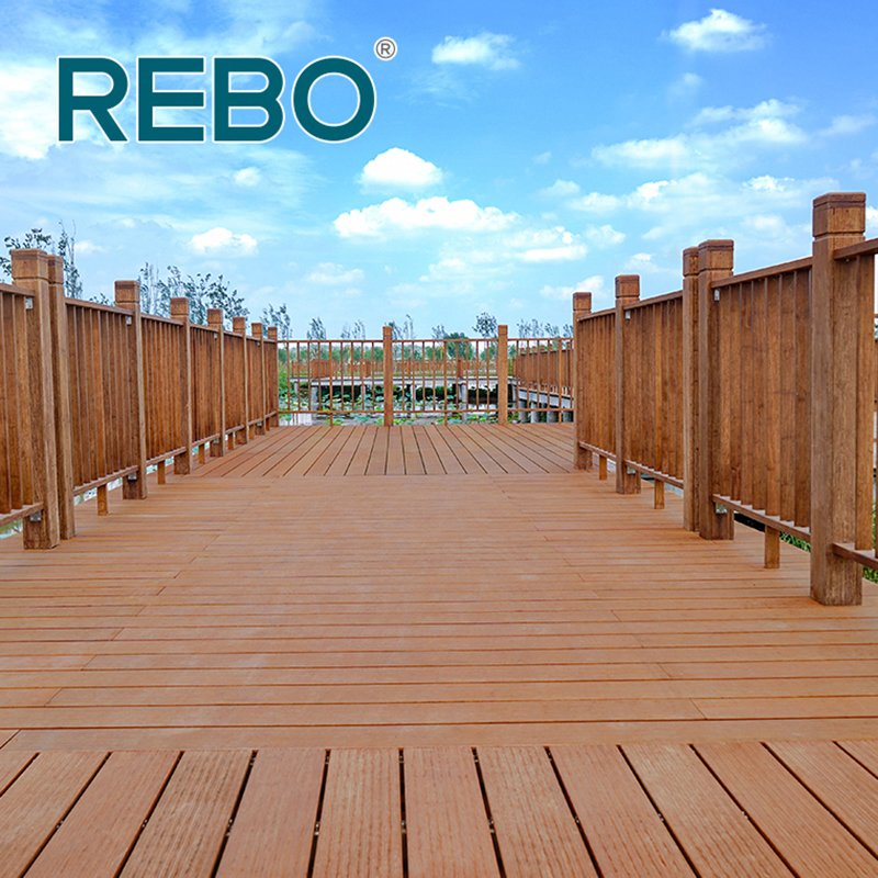 Water Resistant Outdoor Solid Bamboo Wood Flooring Decking Boards