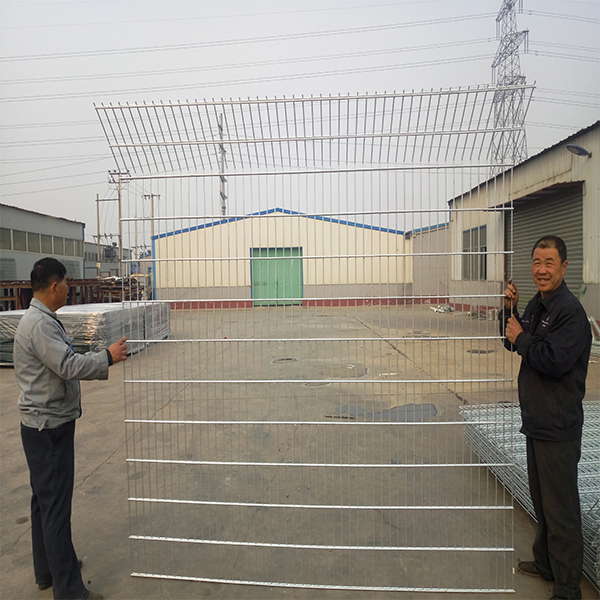 Glass Hard Steel Double Wire Panel Fence 50*200mm
