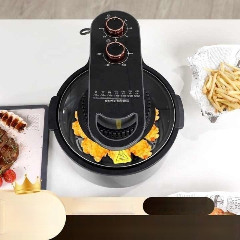 New Grill Oven Pizza Kitchen Appliance Ovens Oil-Free Smokeless Non-Stick Visible Window Electric Kitchen Air Fryer