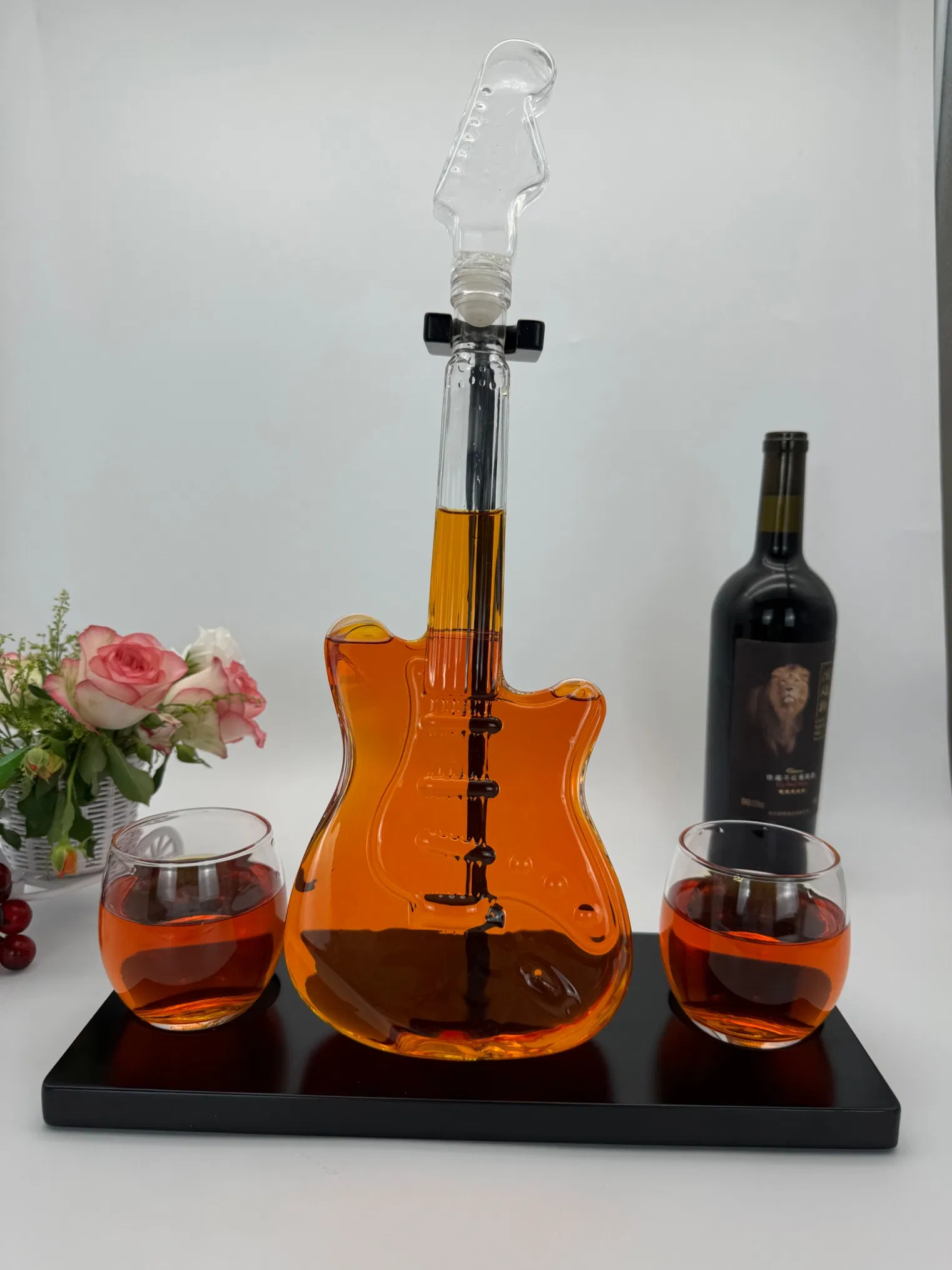 Traditional Hand Made Wine Decanter with Clear Glass