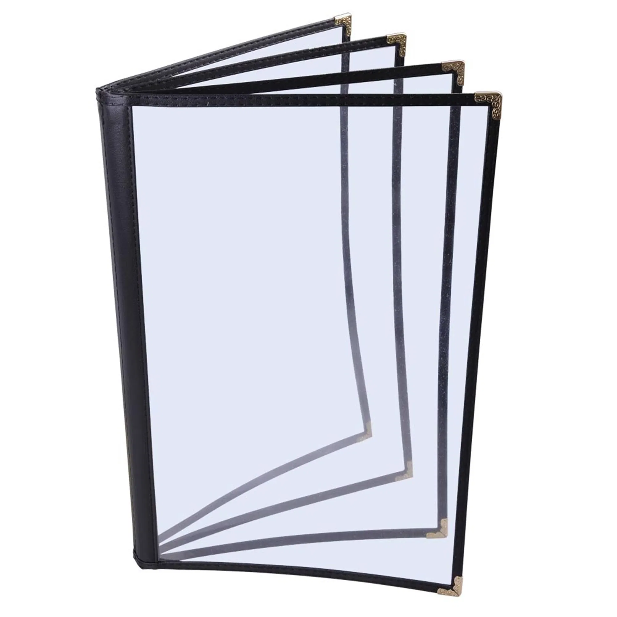 Wholesale Double Stitched Edge Crystal Clear Vinyl Cafe Style Menu Holder