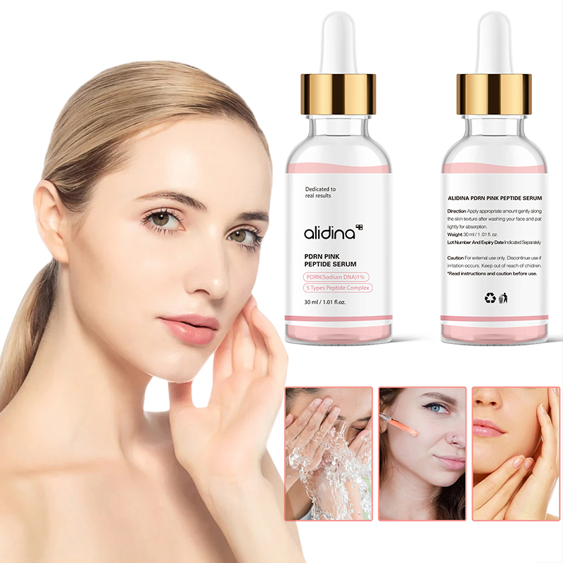100% Pure Hyaluronic Acid Anti Aging Moisturizing Vitamin C Brightening Rose Pdrn Pink Peptide Dark Spot Correcting Face Serum