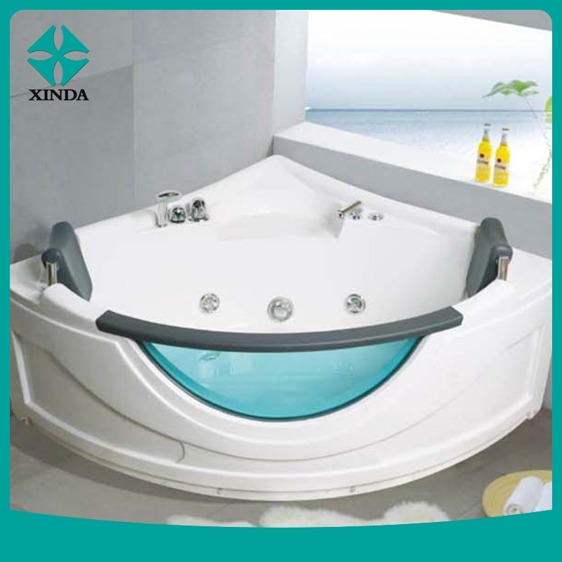 Угловая акриловая ванна с гидромассажем