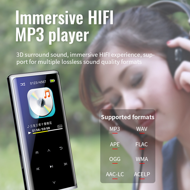 Portable M27 1.8 Inch Bluetooth MP3/MP4 Music Player E-book Recorder