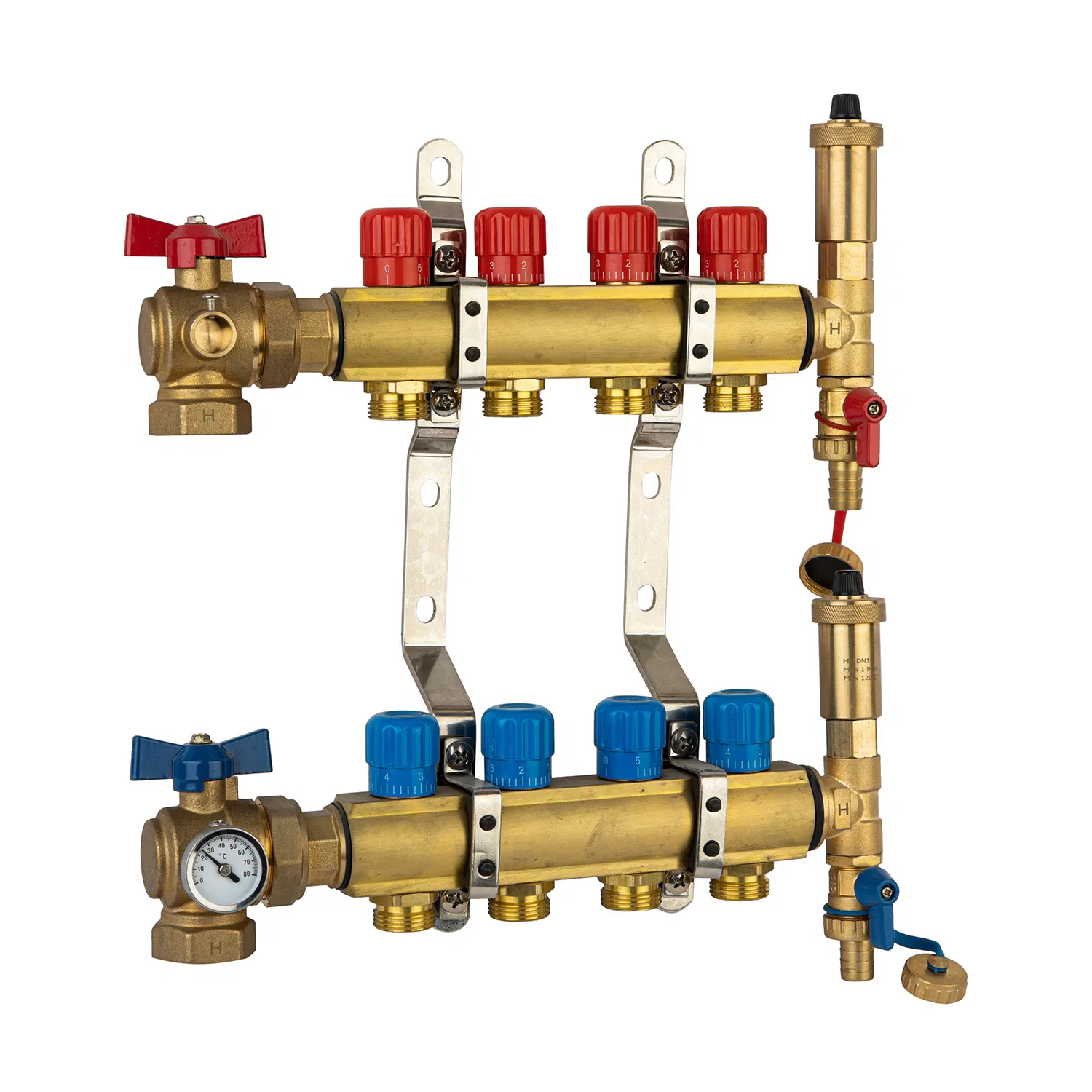 High Quality Factory Supply Stainless Steel/Brass Floor Heating Manifold System & Parts with 2-12 Loops