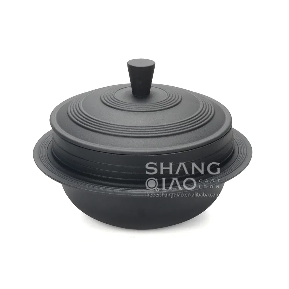 Корейский чугунный казан Gamasot 22 см с крышкой